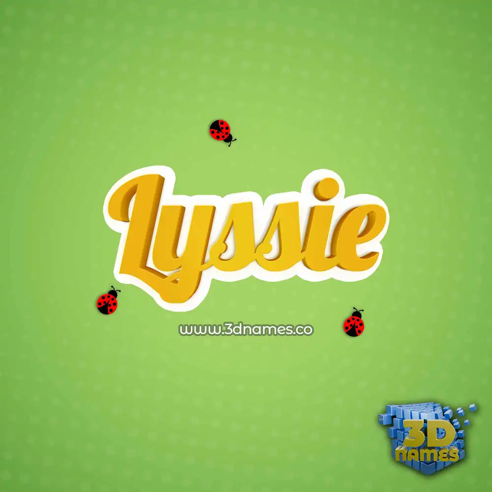 lyssie in Ladybugs style - 3D name wallpaper