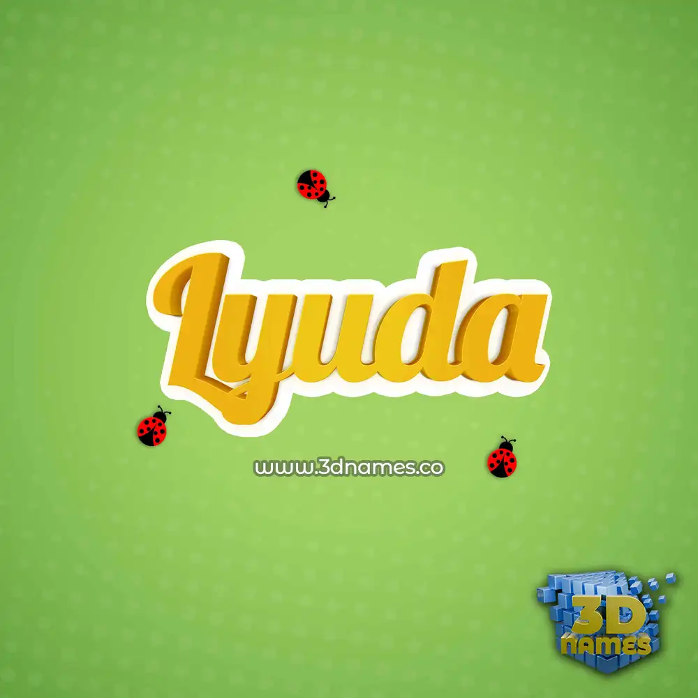 lyuda in Ladybugs style - 3D name wallpaper
