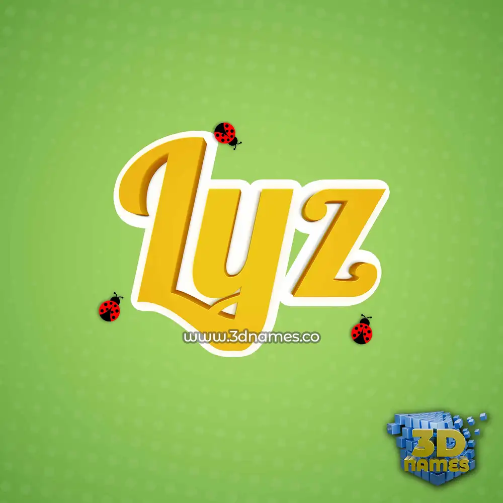 lyz in Ladybugs style - 3D name wallpaper