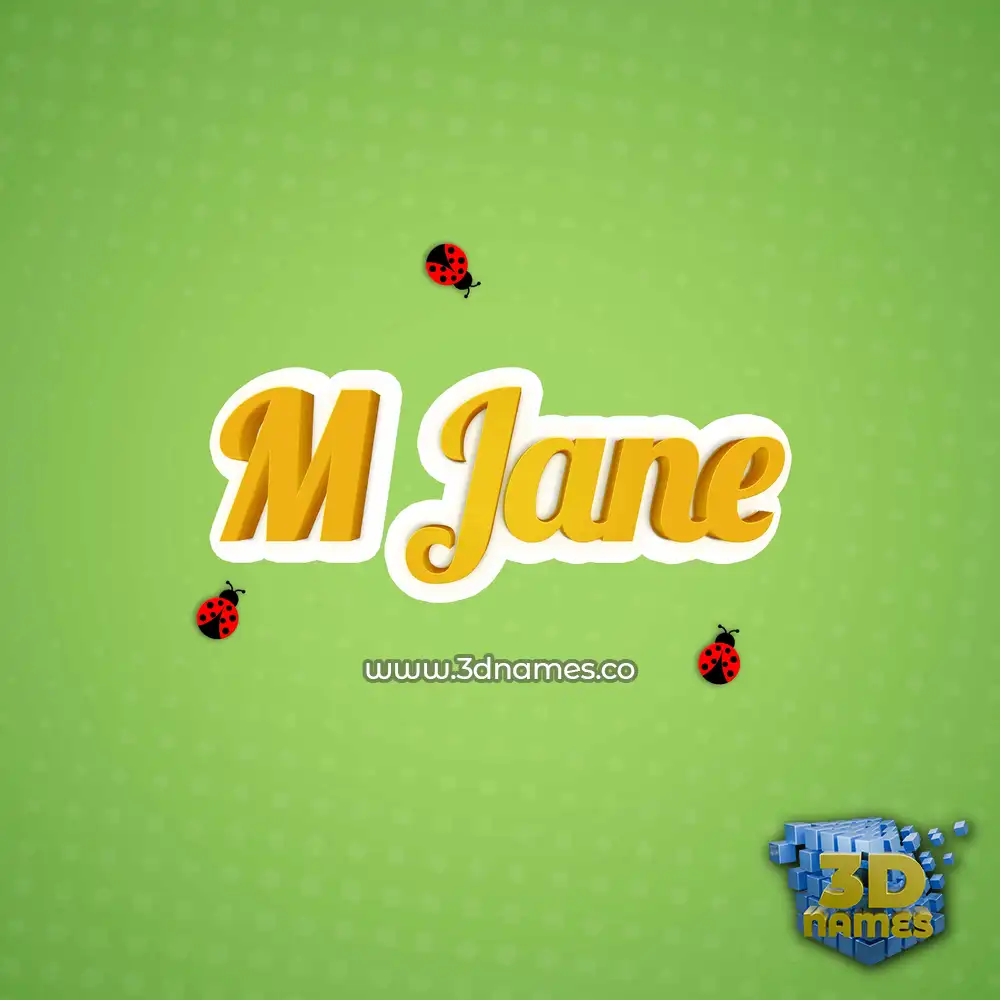 m jane in Ladybugs style - 3D name wallpaper