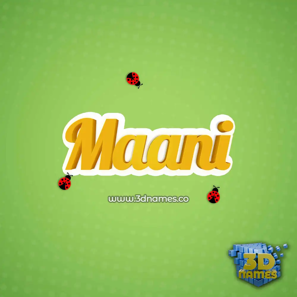 maani in Ladybugs style - 3D name wallpaper