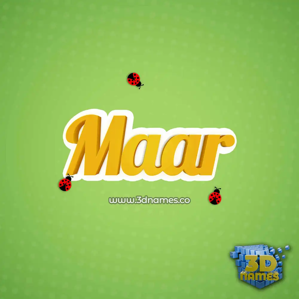 maar in Ladybugs style - 3D name wallpaper