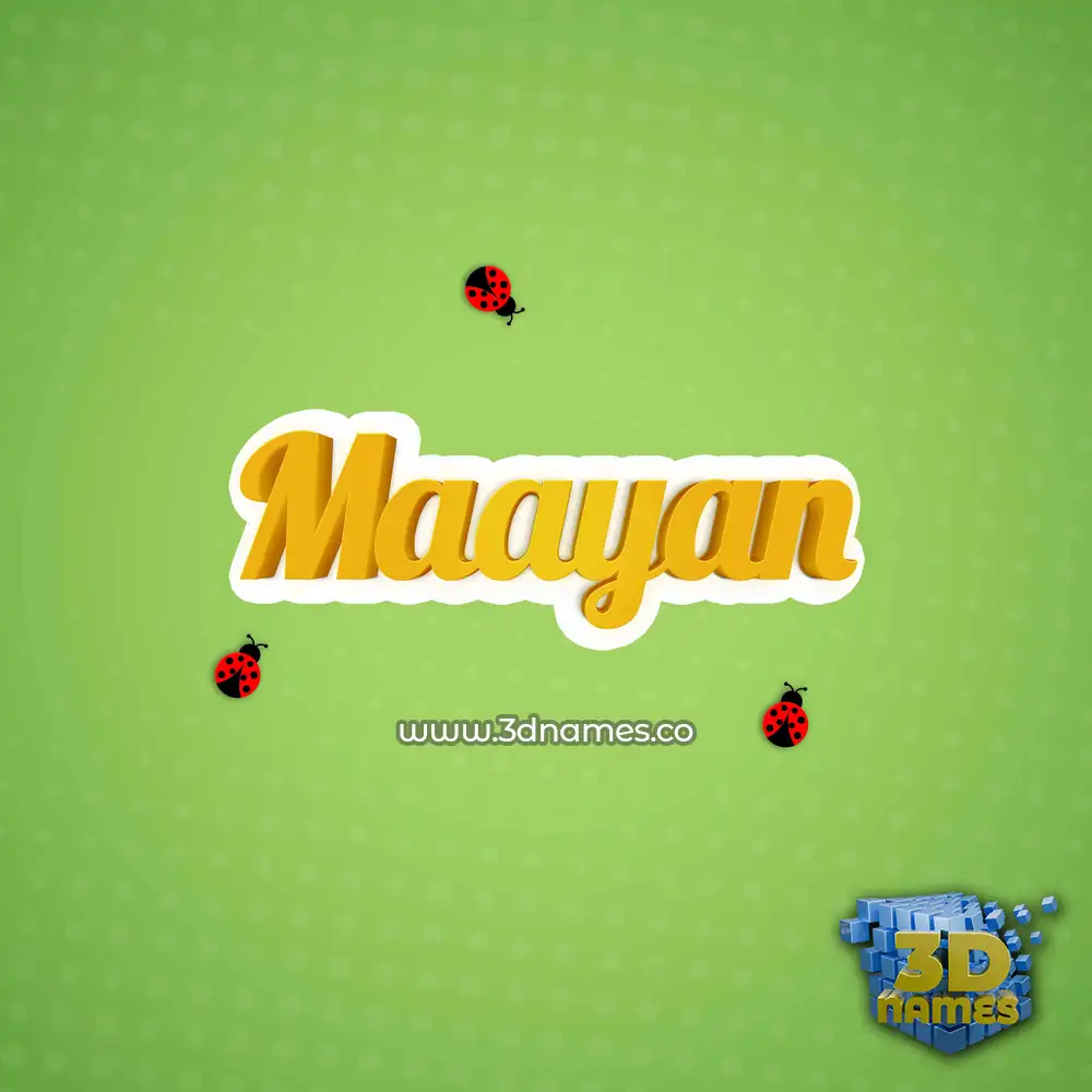 maayan in Ladybugs style - 3D name wallpaper