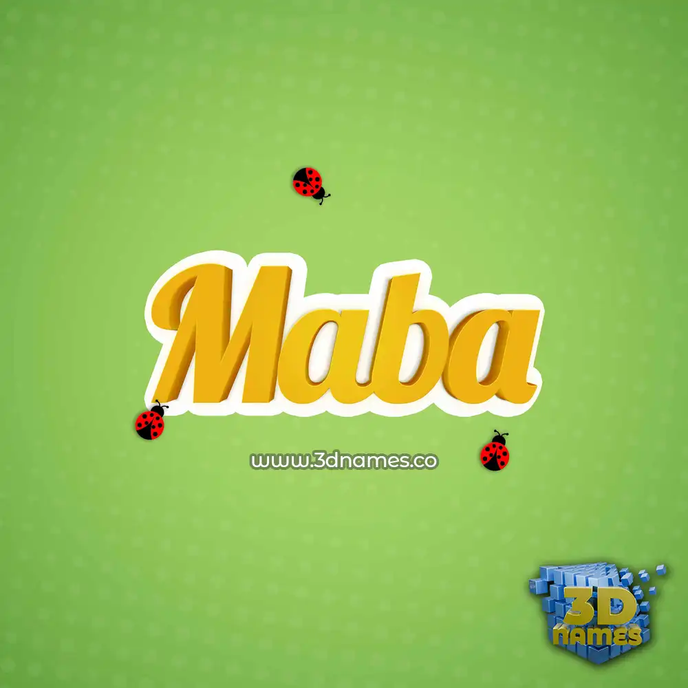 maba in Ladybugs style - 3D name wallpaper