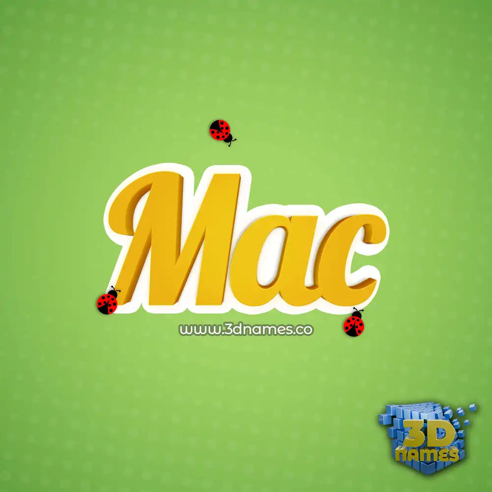 mac in Ladybugs style - 3D name wallpaper