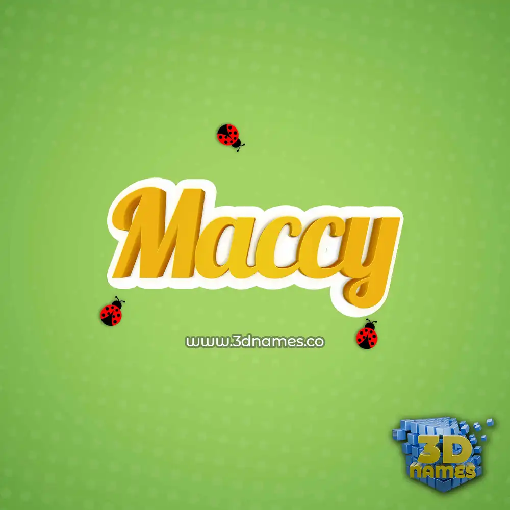 maccy in Ladybugs style - 3D name wallpaper