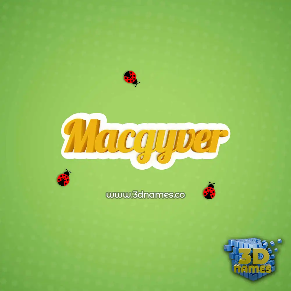 macgyver in Ladybugs style - 3D name wallpaper