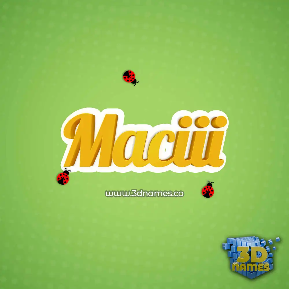 maciii in Ladybugs style - 3D name wallpaper
