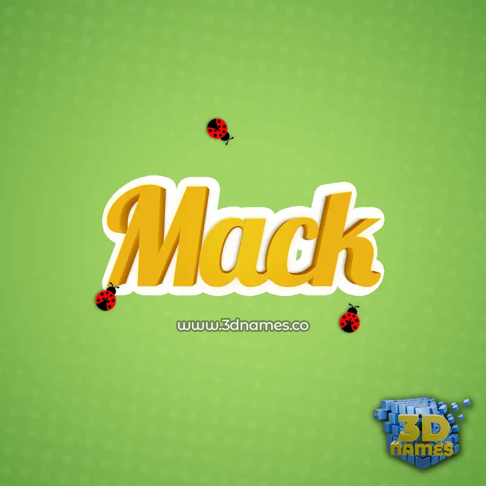 mack in Ladybugs style - 3D name wallpaper