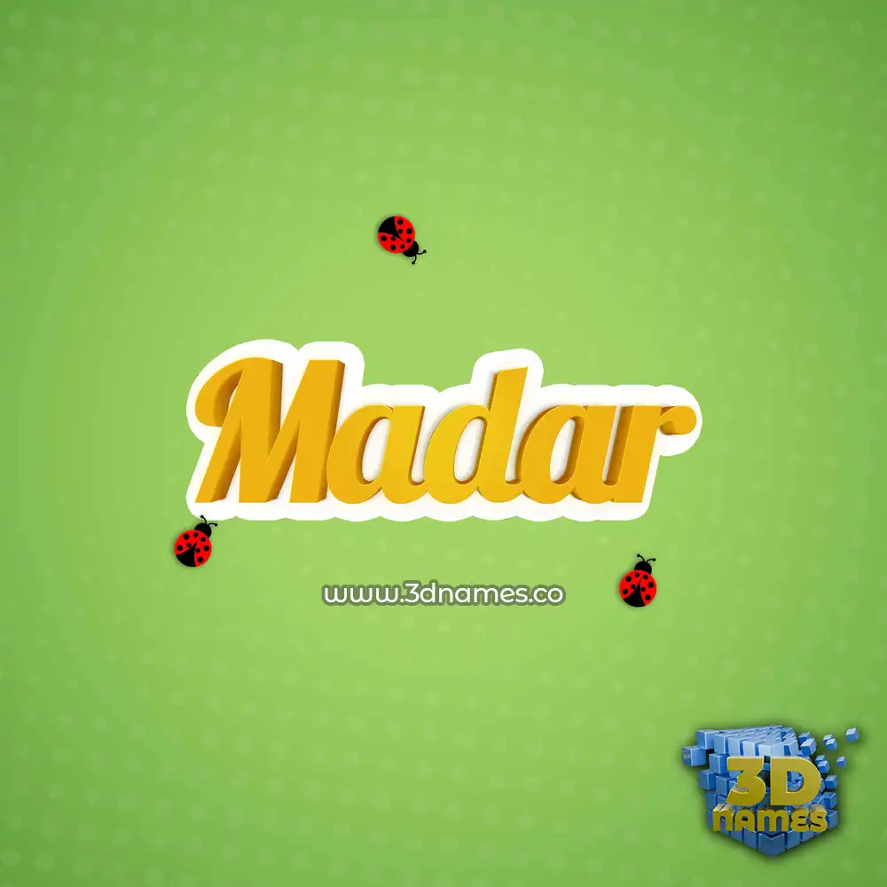 madar in Ladybugs style - 3D name wallpaper