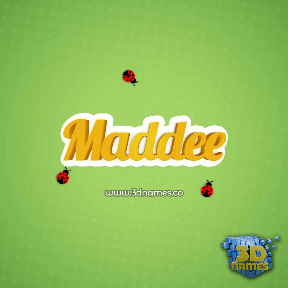 maddee in Ladybugs style - 3D name wallpaper