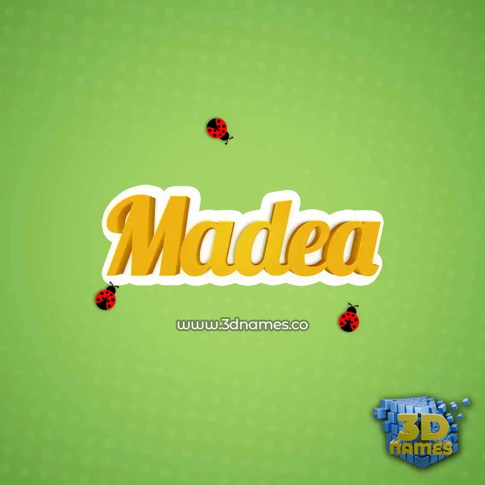 madea in Ladybugs style - 3D name wallpaper