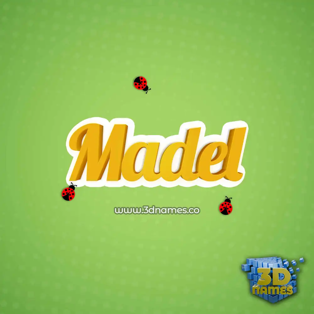 madel in Ladybugs style - 3D name wallpaper