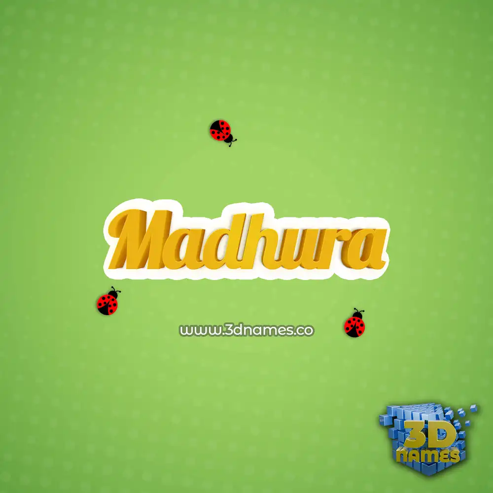 madhura in Ladybugs style - 3D name wallpaper