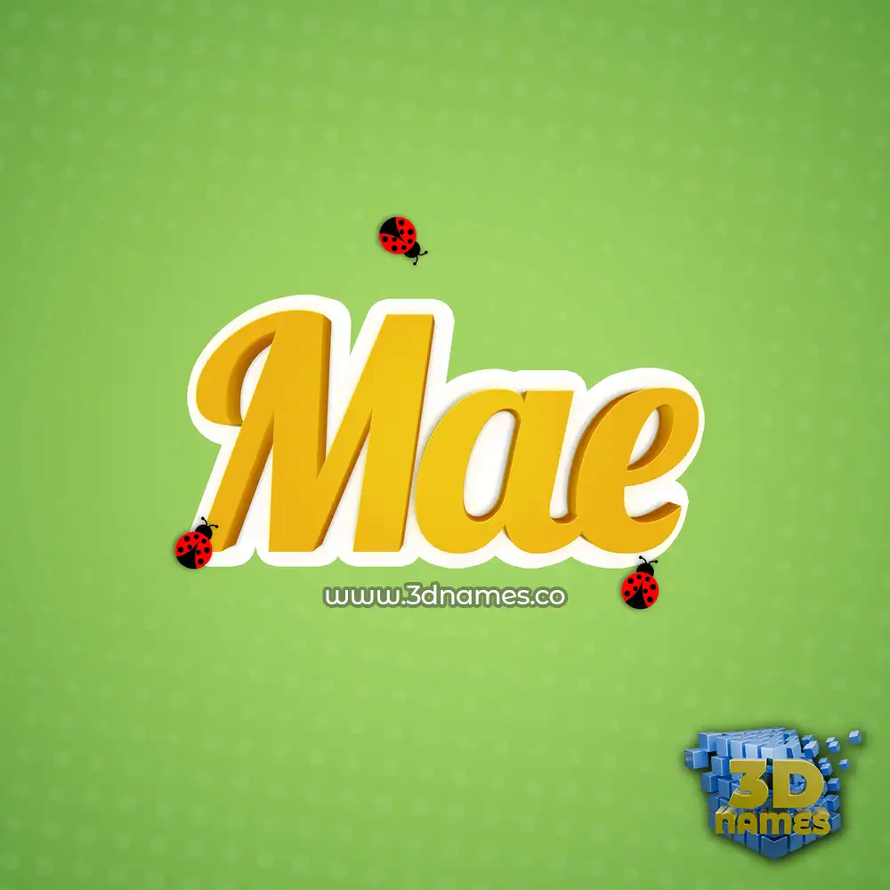 mae in Ladybugs style - 3D name wallpaper