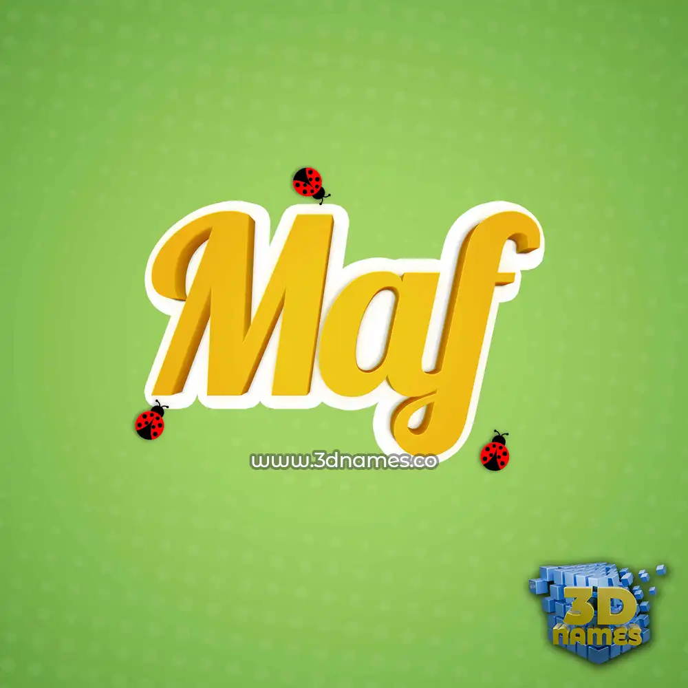 maf in Ladybugs style - 3D name wallpaper