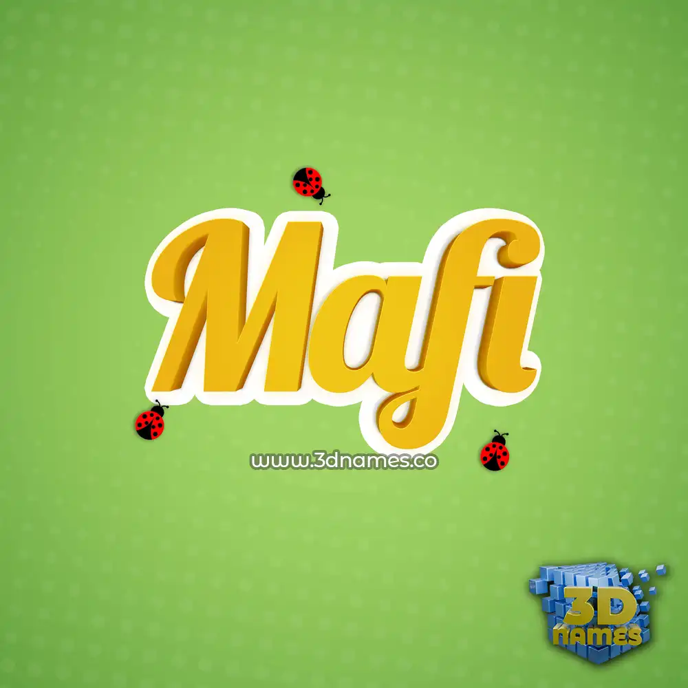 mafi in Ladybugs style - 3D name wallpaper