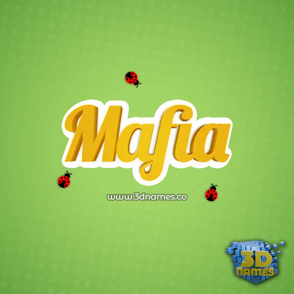 mafia in Ladybugs style - 3D name wallpaper