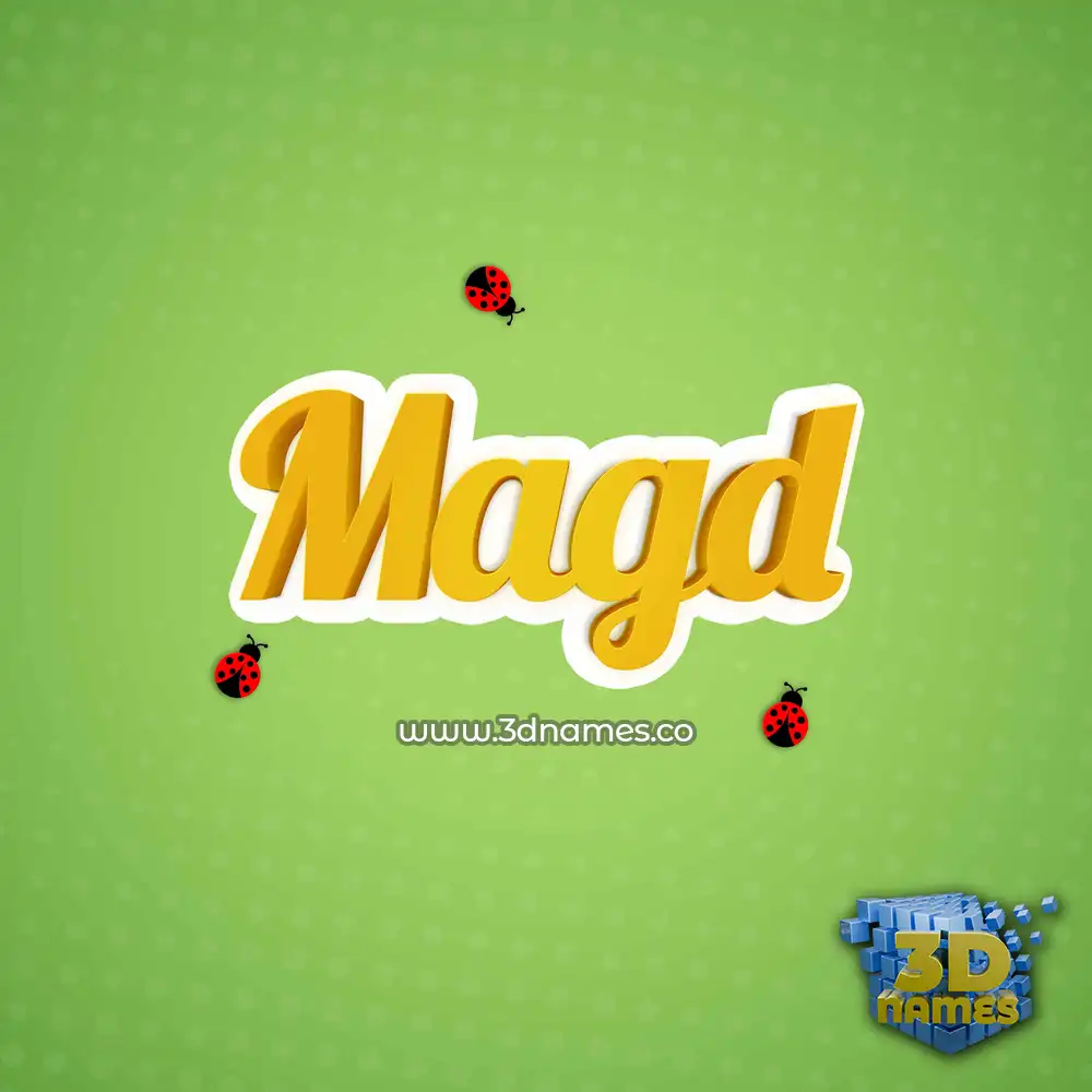 magd in Ladybugs style - 3D name wallpaper