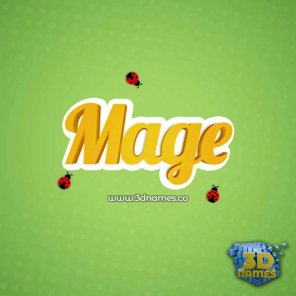 mage in Ladybugs style - 3D name wallpaper
