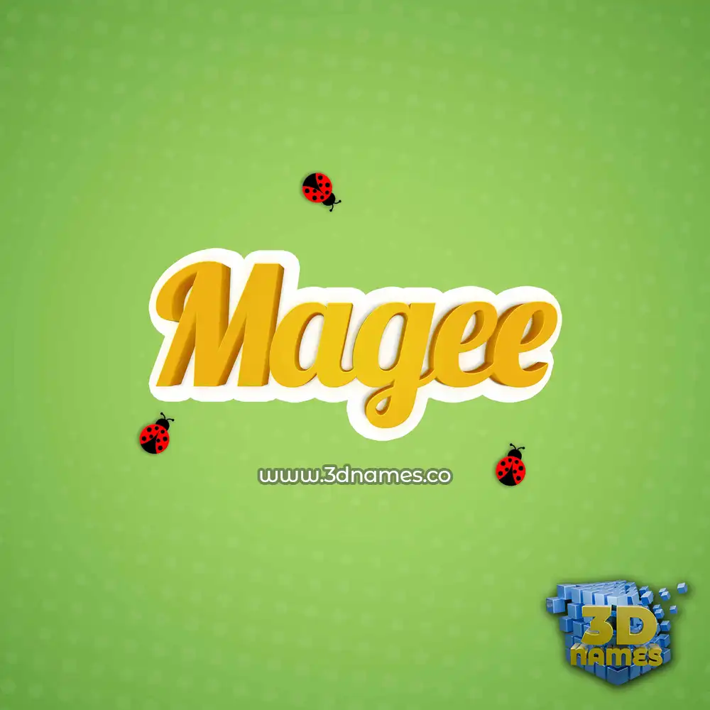 magee in Ladybugs style - 3D name wallpaper