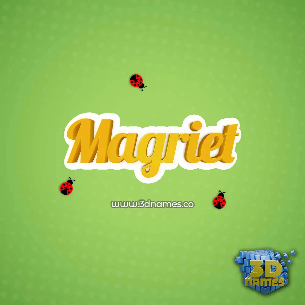 magriet in Ladybugs style - 3D name wallpaper