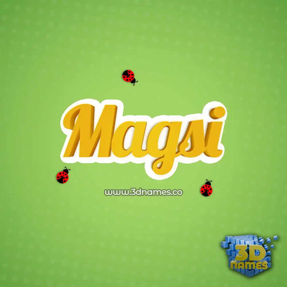 magsi in Ladybugs style - 3D name wallpaper