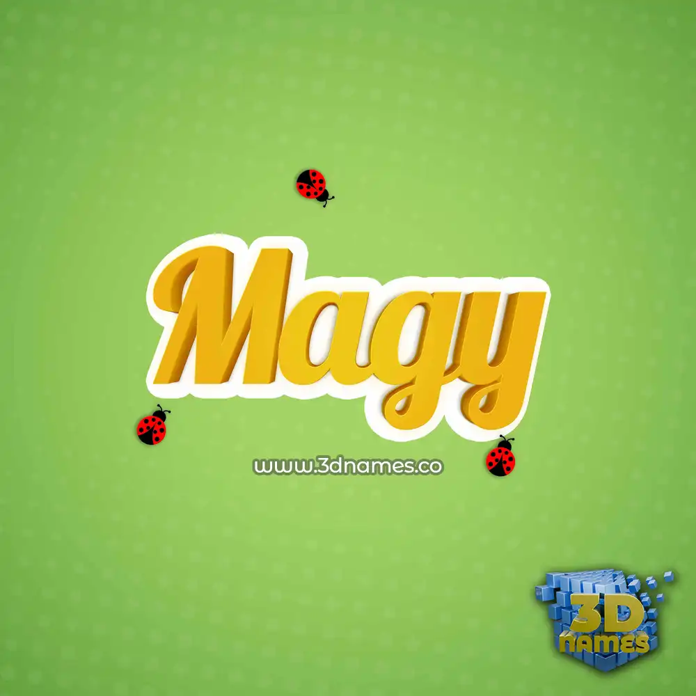 magy in Ladybugs style - 3D name wallpaper