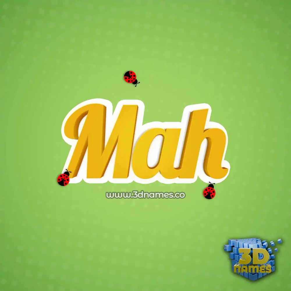 mah in Ladybugs style - 3D name wallpaper