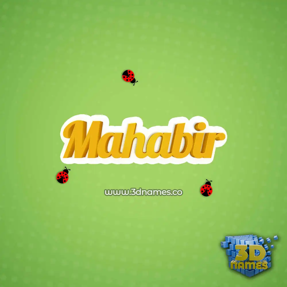 mahabir in Ladybugs style - 3D name wallpaper