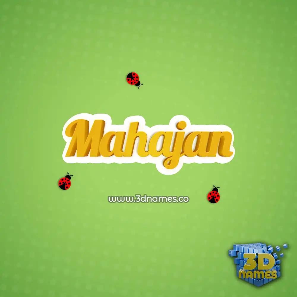 mahajan in Ladybugs style - 3D name wallpaper