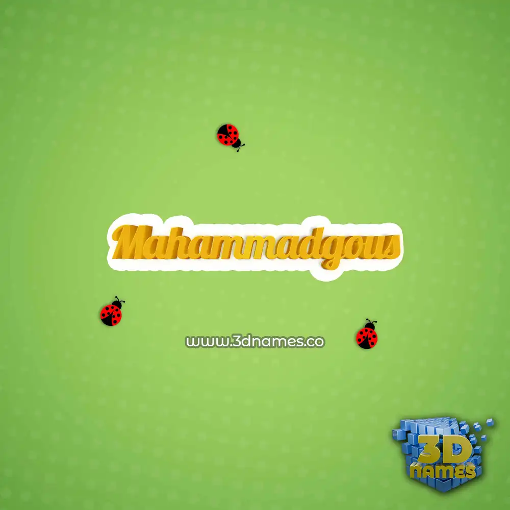 mahammadgous in Ladybugs style - 3D name wallpaper