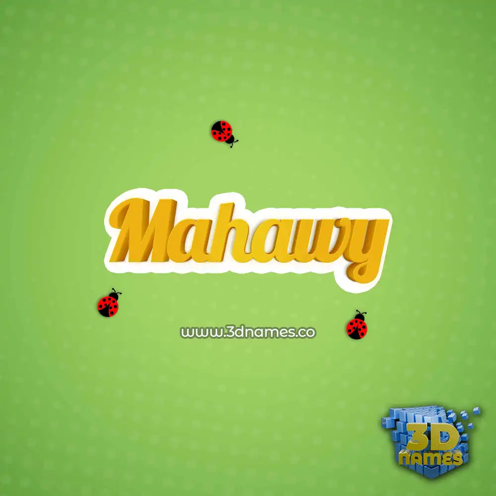 mahawy in Ladybugs style - 3D name wallpaper