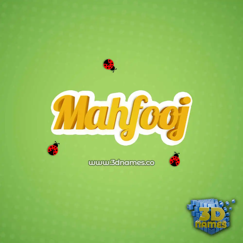 mahfooj in Ladybugs style - 3D name wallpaper