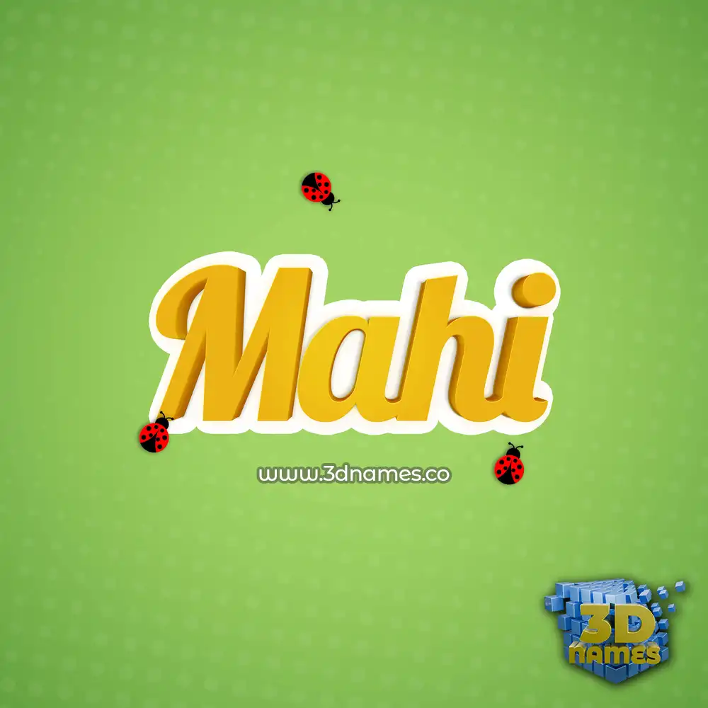 mahi in Ladybugs style - 3D name wallpaper