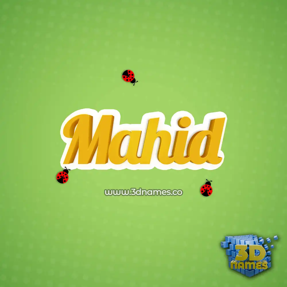 mahid in Ladybugs style - 3D name wallpaper