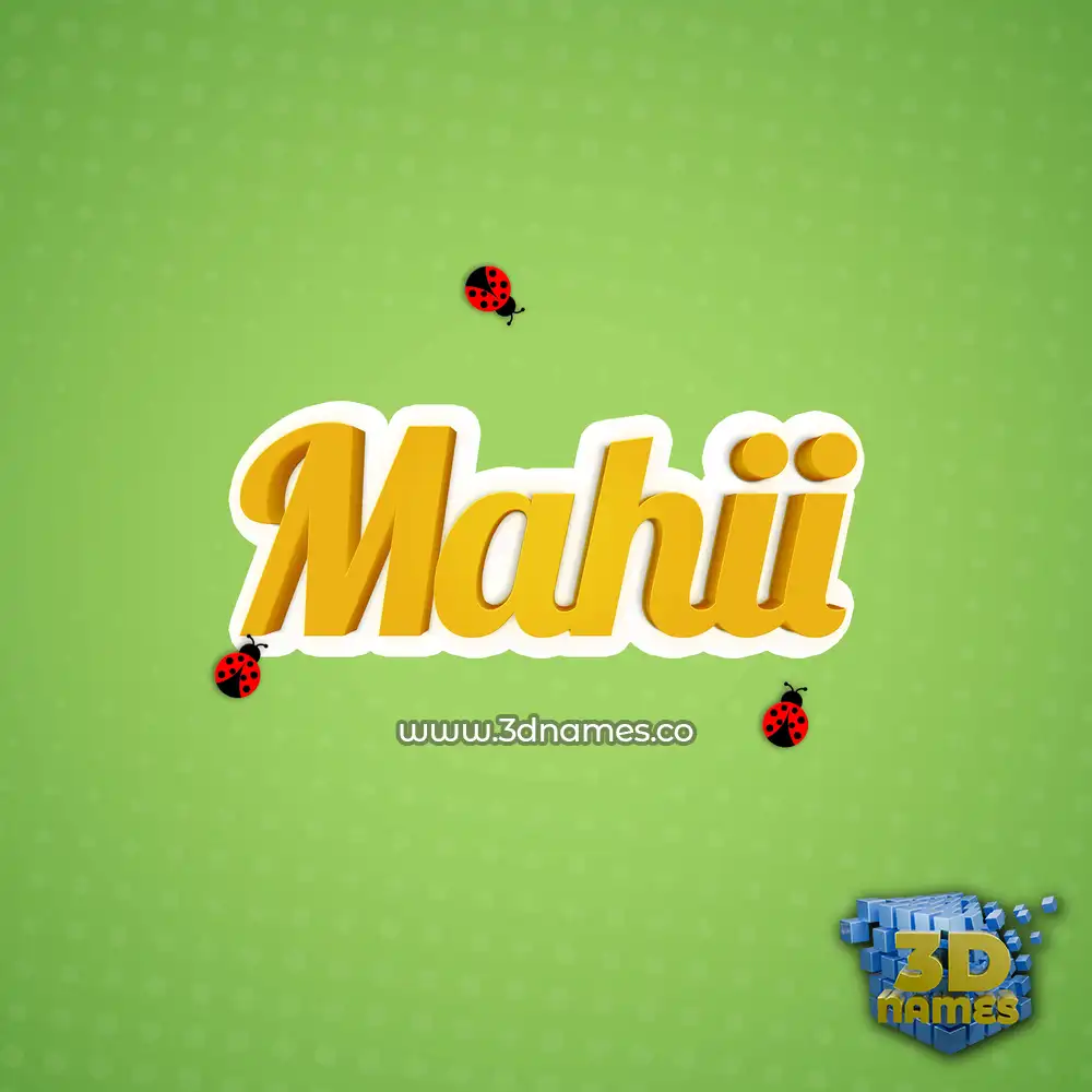 mahii in Ladybugs style - 3D name wallpaper