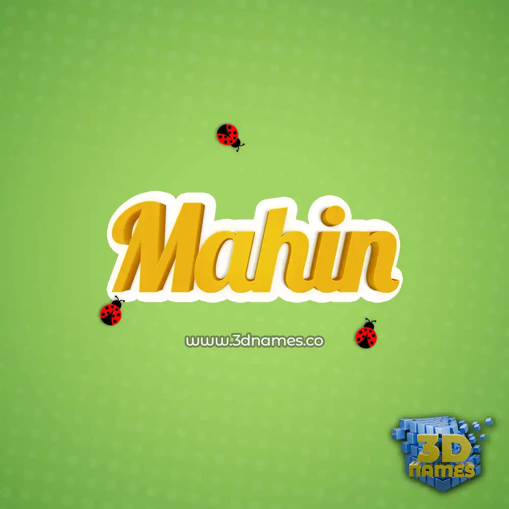 mahin in Ladybugs style - 3D name wallpaper