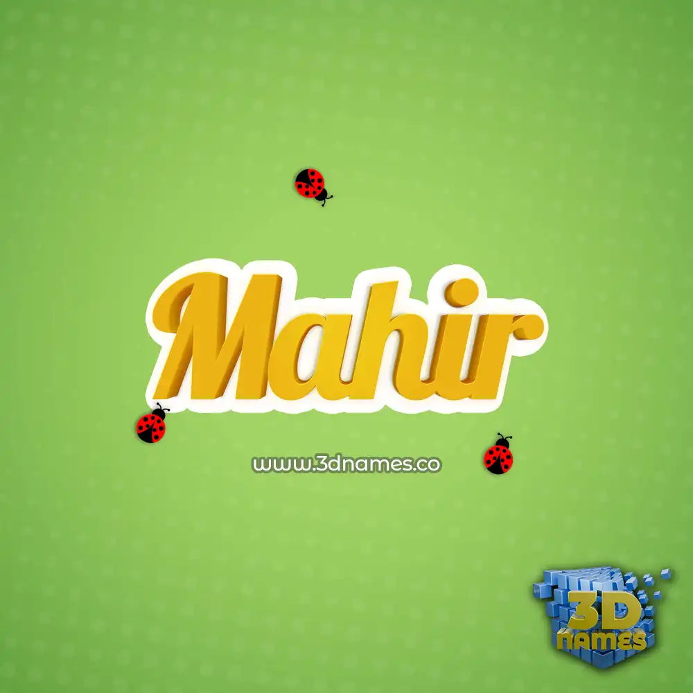 mahir in Ladybugs style - 3D name wallpaper