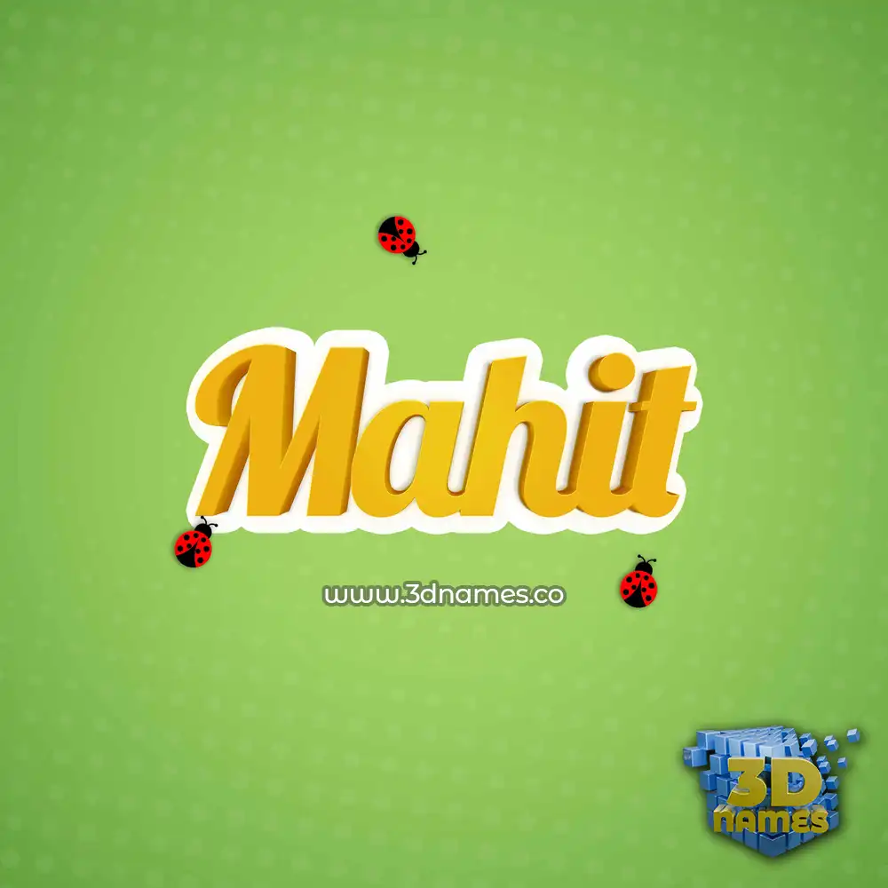 mahit in Ladybugs style - 3D name wallpaper