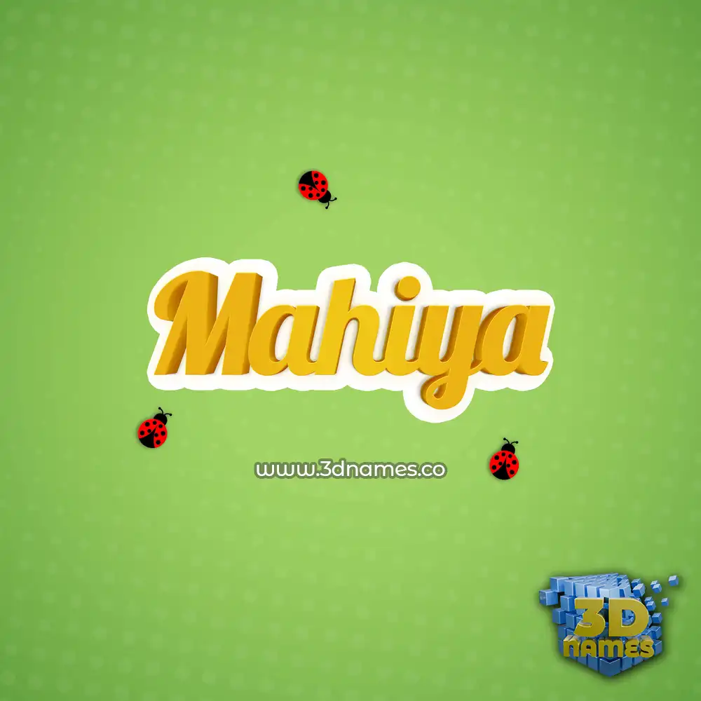 mahiya in Ladybugs style - 3D name wallpaper