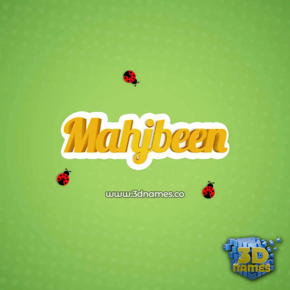 mahjbeen in Ladybugs style - 3D name wallpaper