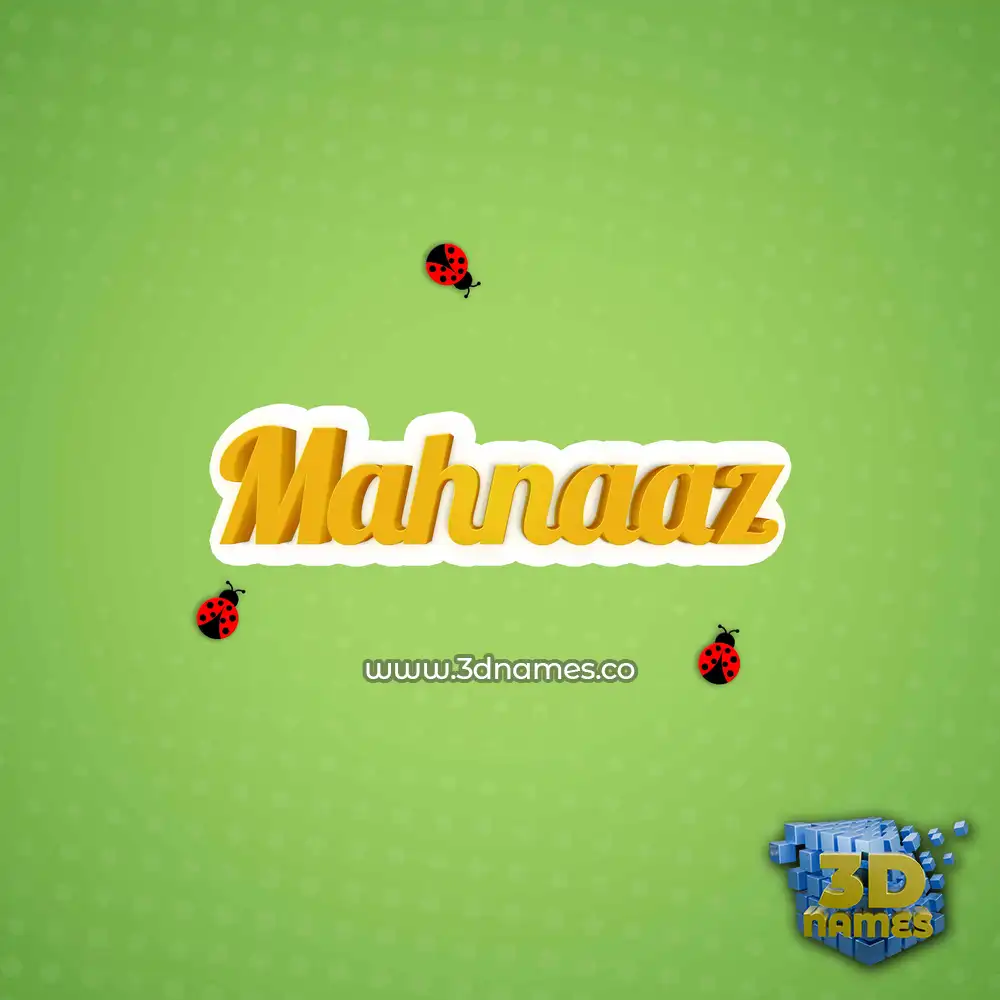 mahnaaz in Ladybugs style - 3D name wallpaper
