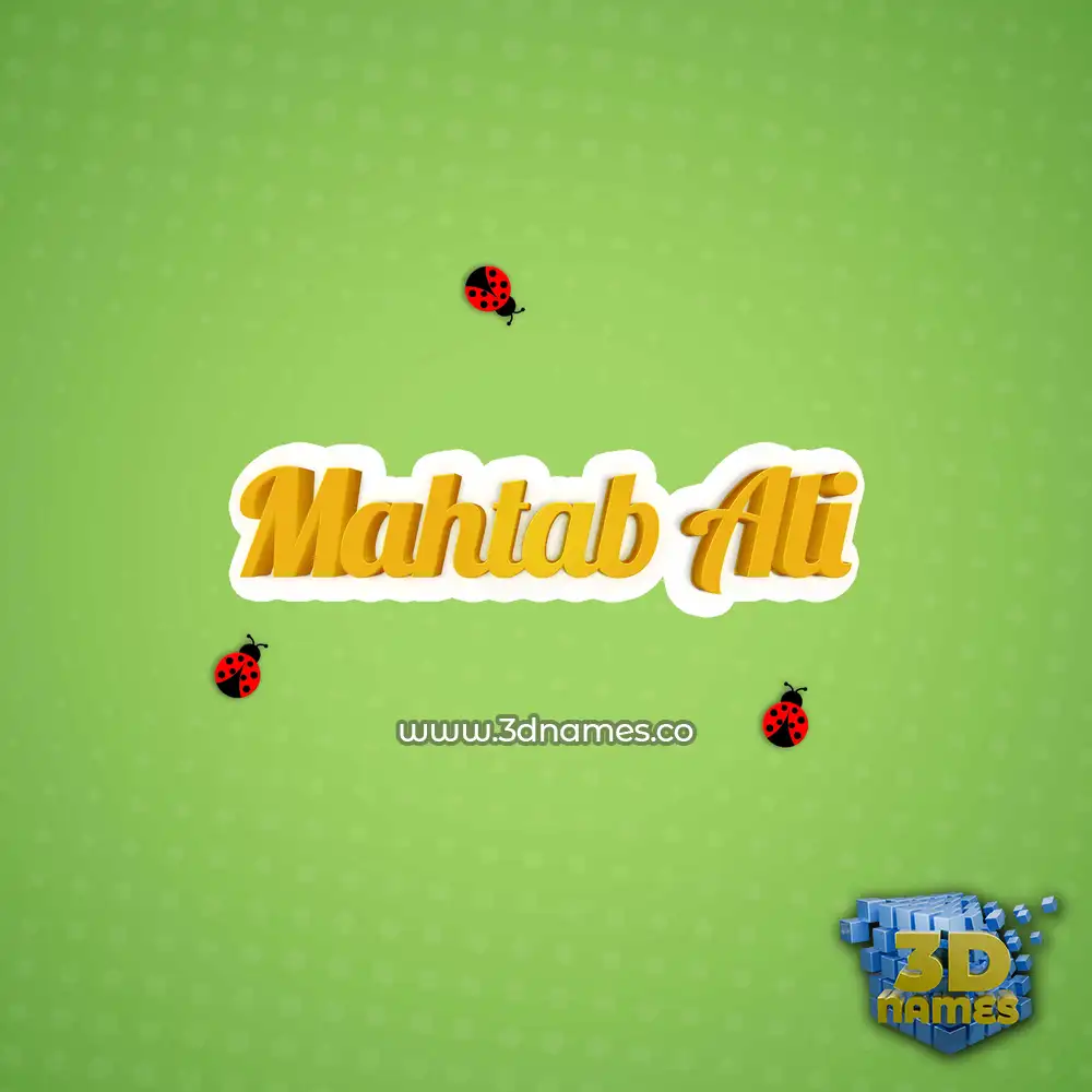 mahtab ali in Ladybugs style - 3D name wallpaper