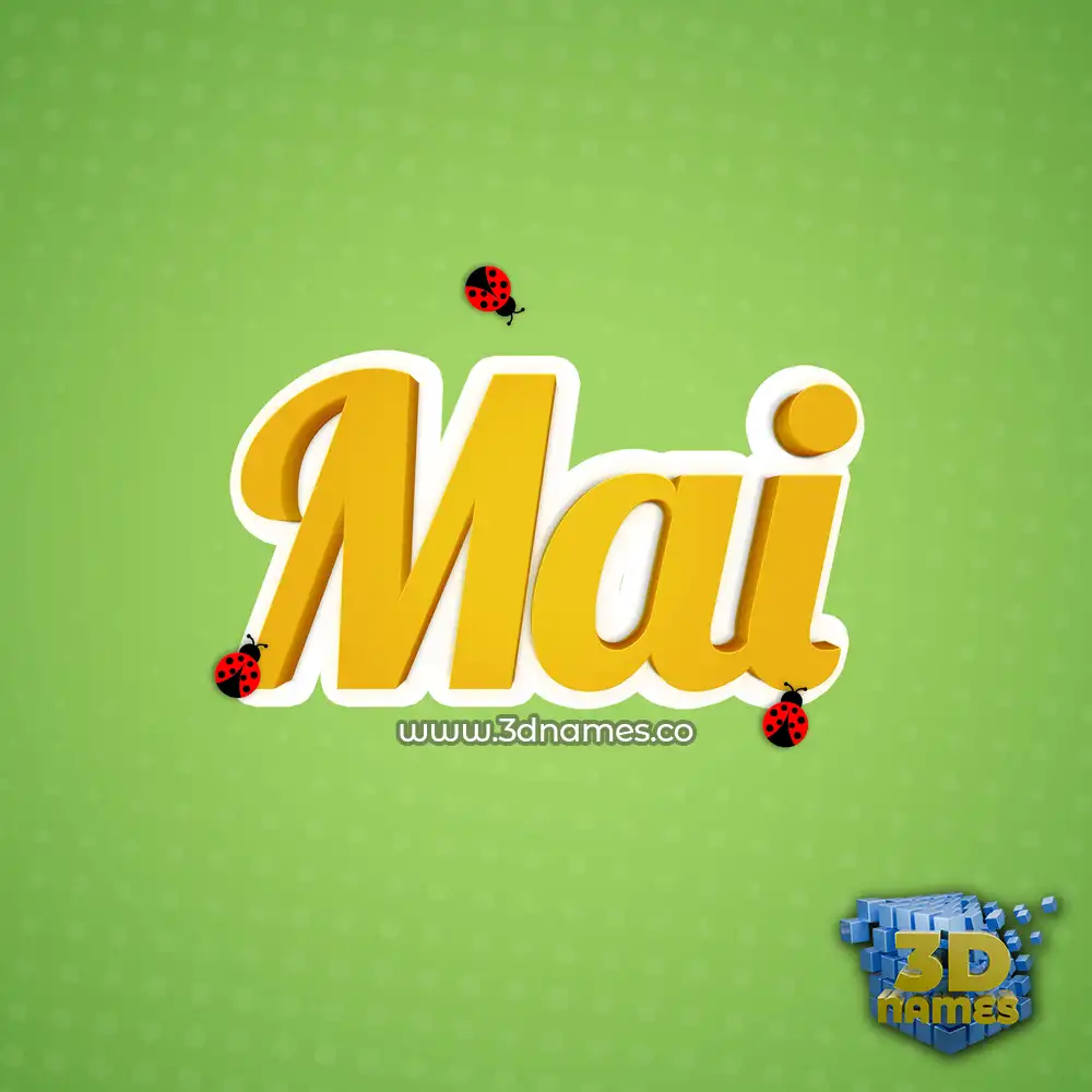 mai in Ladybugs style - 3D name wallpaper
