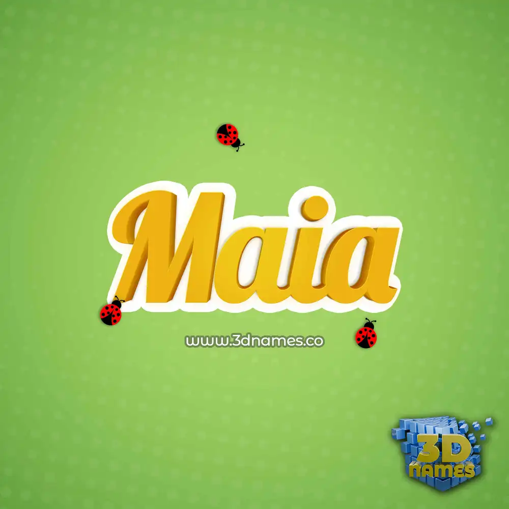 maia in Ladybugs style - 3D name wallpaper