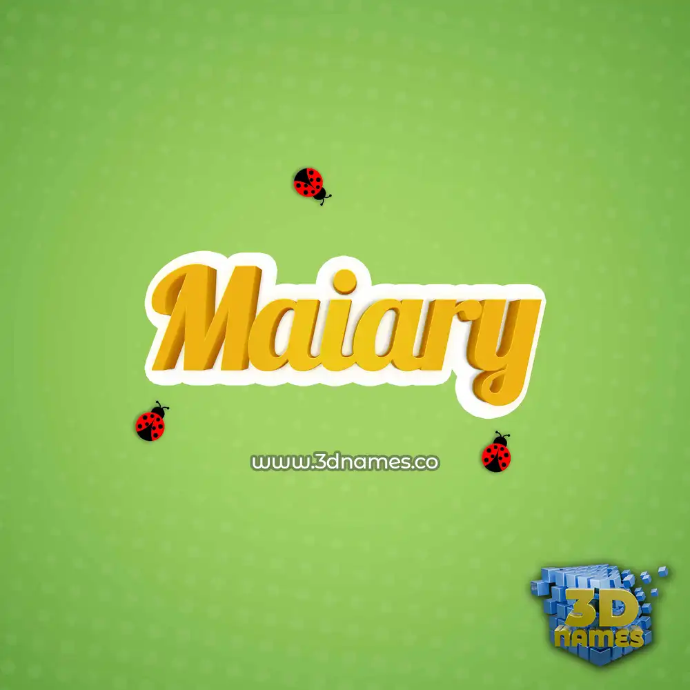 maiary in Ladybugs style - 3D name wallpaper