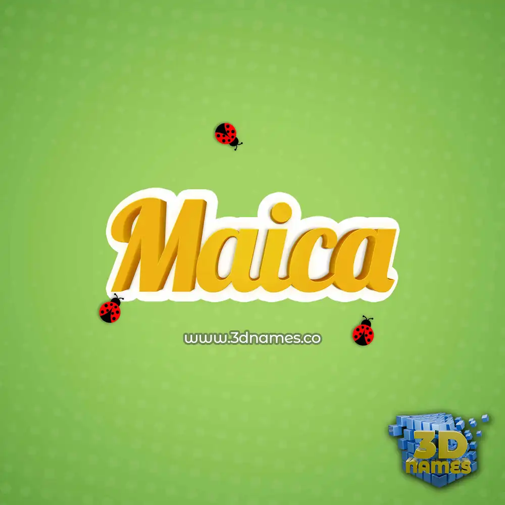 maica in Ladybugs style - 3D name wallpaper