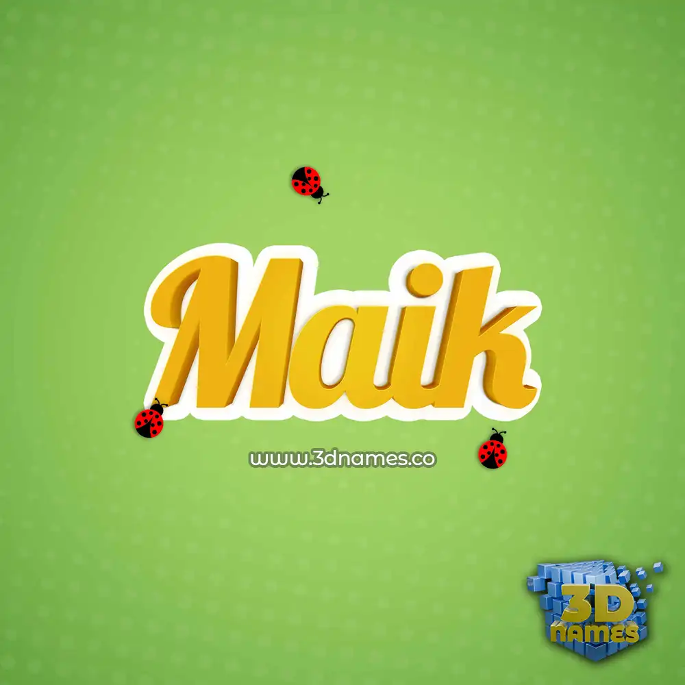 maik in Ladybugs style - 3D name wallpaper
