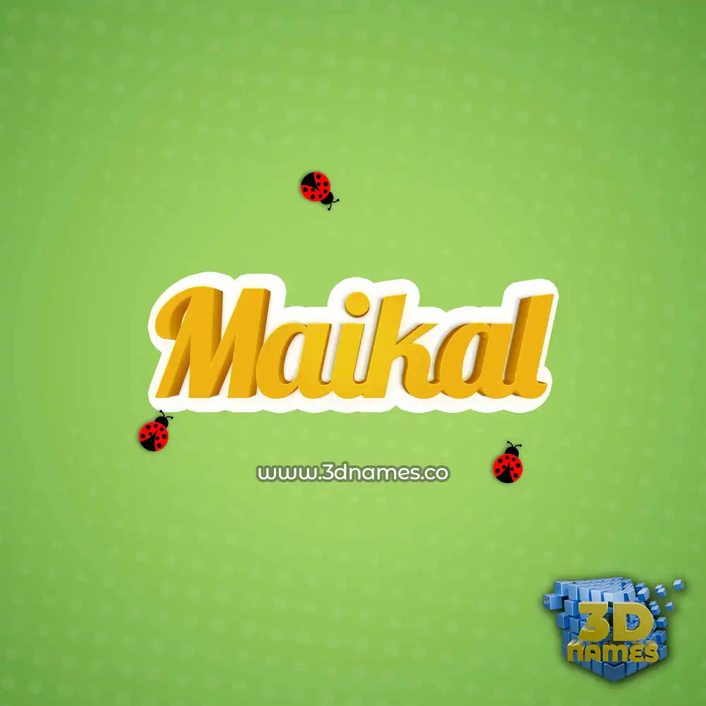 maikal in Ladybugs style - 3D name wallpaper
